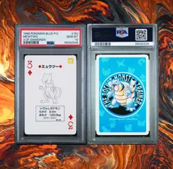 Pokemon PSA10 Blue Mewtwo 150 Diamonds Poker Japan Card - Image 2