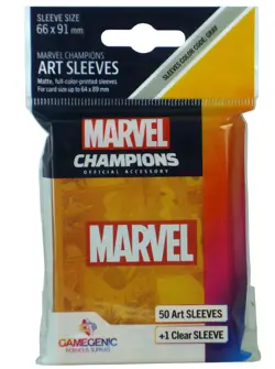 Marvel Champions The Card Game Art Sleeves LCS LCG 51 Pack Orange New - Image 1