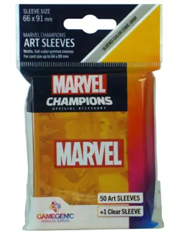 Marvel Champions The Card Game Art Sleeves LCS LCG 51 Pack Orange New - Image 3