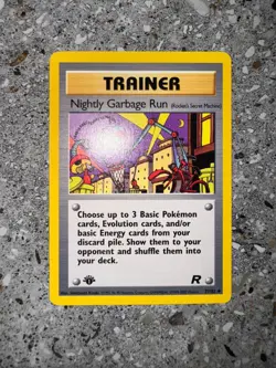 Pokemon TCG Cards 1st Edition Nightly Garbage Run 77/82 Team Rocket Uncommon NM - Image 7