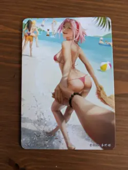 Sakura Naruto Sexy Anime Waifu Doujin Girls Foil Adult Art Card - Image 2