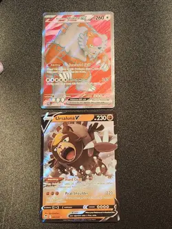 Ursaluna V and Bloodmoon Ursaluna Ex Lot of 2 Cards Pokemon TCG - Image 1
