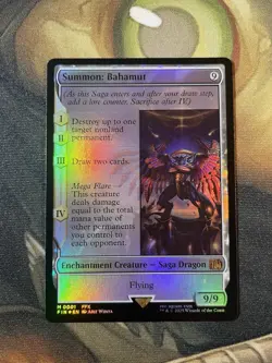 MTG Final Fantasy Summon: Bahamut Foil Card M-0001 Near Mint Condition - Image 1