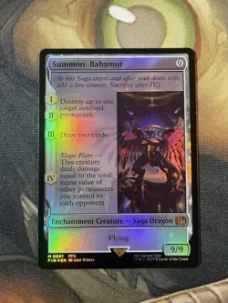 MTG Final Fantasy Summon: Bahamut Foil Card M-0001 Near Mint Condition - Image 3