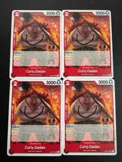 OP02-005 Curly.Dadan English One Piece TCG CCG x4 Playset Cards Paramount War - Image 1