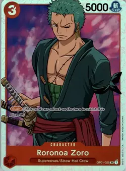 Roronoa Zoro OP01-025 SR Super Rare One Piece Card Game English - Image 3