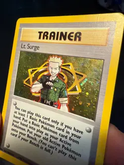 Pokemon Cards - Lt Surge - 17/132 Gym Heroes - Holo Rare - WotC TCG 2000 MP - Image 9