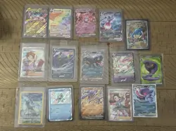 Pokemon Card Lot 15 Cards Ultra Rare Illustration Rare Full Art Secret - Image 1