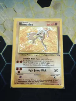 Pokémon TCG Hitmonlee Fossil Holo Card 7/62 Unlimited Rare - Image 4