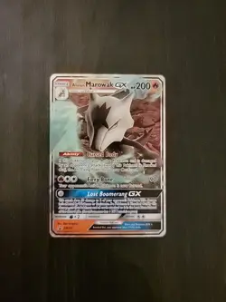 Alolan Marowak GX SM187 Holo Card Near Mint Condition - Image 3