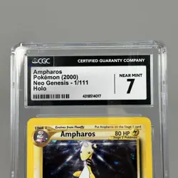 Ampharos Pokémon 2000 Neo Genesis (1/111) Holo-Foil 7 Near Mint Graded Card - Image 4