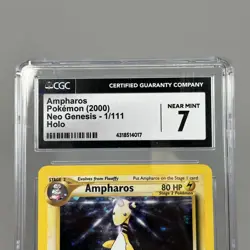 Ampharos Pokémon 2000 Neo Genesis (1/111) Holo-Foil 7 Near Mint Graded Card - Image 8