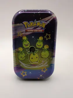 Pokémon TCG Scarlet & Violet Paldean Fates Mini Tin Smoliv w/ Art Card & Sticker - Image 1