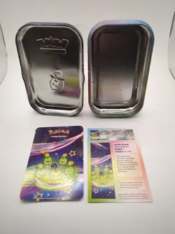 Pokémon TCG Scarlet & Violet Paldean Fates Mini Tin Smoliv w/ Art Card & Sticker - Image 10