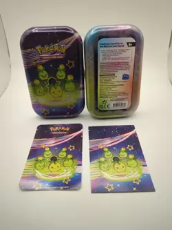 Pokémon TCG Scarlet & Violet Paldean Fates Mini Tin Smoliv w/ Art Card & Sticker - Image 3