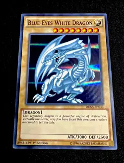 🔥 YUGIOH • BLUE EYES WHITE DRAGON • ULTRA RARE • 1st • DUSA-EN043 • NM 🔥 - Image 2