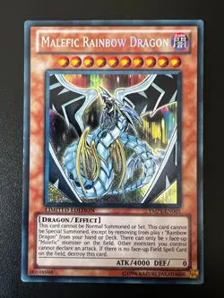 Malefic Rainbow Dragon YMP1-EN005 Secret Rare Light Play+ Yugioh - Image 1