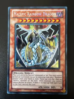 Malefic Rainbow Dragon YMP1-EN005 Secret Rare Light Play+ Yugioh - Image 3