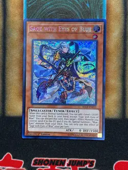 Yugioh Sage With Eyes Of Blue BLLR-EN055 Secret Rare 1st Ed NM - Image 1