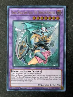2020 YuGiOh DARK MAGICIAN GIRL THE DRAGON KNIGHT DLCS-EN137 1st Ed Ultra Rare EN - Image 1