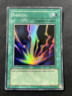 Raigeki LOB-053 YuGiOh Legend Of Blue Eyes White Dragon (LP) - Image 3