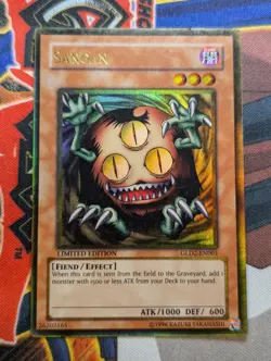 Yugioh Sangan GLD2-EN001 Gold Rare Limited Ed LP - Image 1