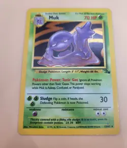 1999 PokÃ©mon TCG Muk Holo Rare 13/62 Fossil Set Vintage WOTC Card - LP - Image 3