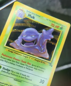 1999 PokÃ©mon TCG Muk Holo Rare 13/62 Fossil Set Vintage WOTC Card - LP - Image 5