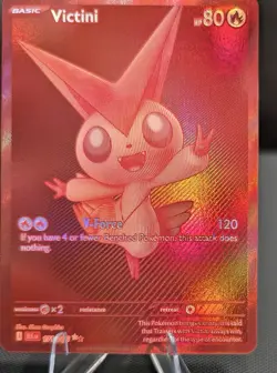 Red Monochrome Victini Black Bolt 171/086  Pokemon Card English In Hand - Image 5