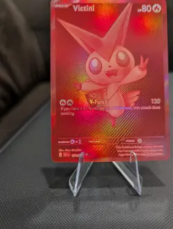 Red Monochrome Victini Black Bolt 171/086  Pokemon Card English In Hand - Image 7