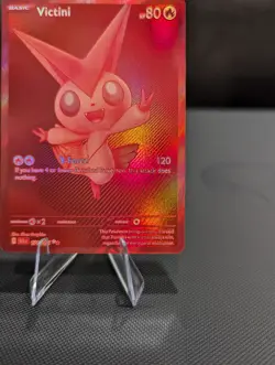 Red Monochrome Victini Black Bolt 171/086  Pokemon Card English In Hand - Image 9