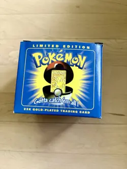 23K Gold Plated PIKACHU Trading Card 1999 Burger King Pokemon Ball Complete - Image 4