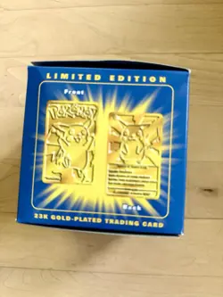 23K Gold Plated PIKACHU Trading Card 1999 Burger King Pokemon Ball Complete - Image 5