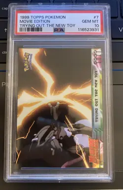 Trying Out The New Toy #7 Mewtwo Strikes Back Movie Pokemon PSA 10 Low Pop Card - Image 4