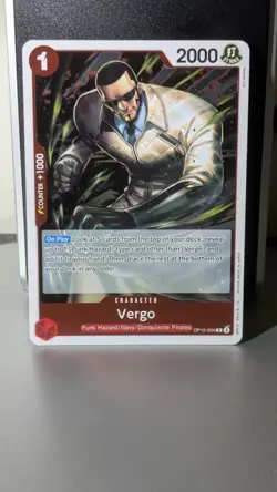 Vergo OP10-004 R Foil Rare Royal Blood One Piece Card Game - Image 1