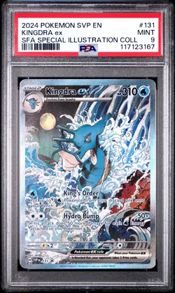 2024 POKEMON SVP EN-SV BLACK STAR PROMO #131 KINGDRA EX PSA 9 - Image 1
