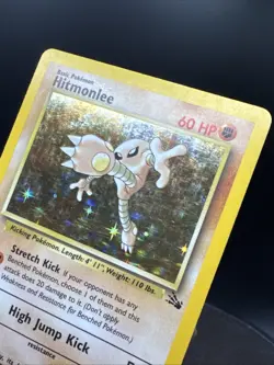 Hitmonlee Holo Fossil 7/62 Unlimited Holo Rare Wotc Pokemon Card Vintage - Image 10