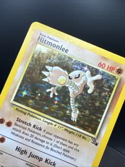 Hitmonlee Holo Fossil 7/62 Unlimited Holo Rare Wotc Pokemon Card Vintage - Image 11
