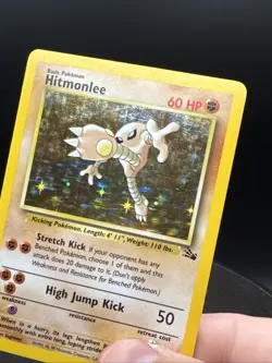 Hitmonlee Holo Fossil 7/62 Unlimited Holo Rare Wotc Pokemon Card Vintage - Image 21