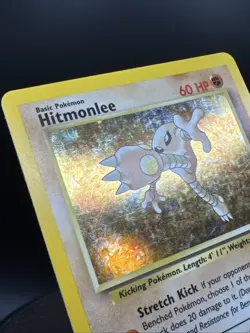 Hitmonlee Holo Fossil 7/62 Unlimited Holo Rare Wotc Pokemon Card Vintage - Image 7