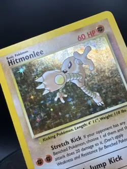 Hitmonlee Holo Fossil 7/62 Unlimited Holo Rare Wotc Pokemon Card Vintage - Image 8