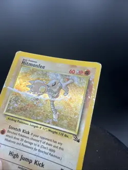 Hitmonlee Holo Fossil 7/62 Unlimited Holo Rare Wotc Pokemon Card Vintage - Image 10