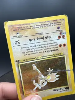Hitmonlee Holo Fossil 7/62 Unlimited Holo Rare Wotc Pokemon Card Vintage - Image 16
