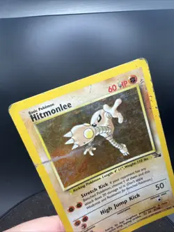 Hitmonlee Holo Fossil 7/62 Unlimited Holo Rare Wotc Pokemon Card Vintage - Image 5