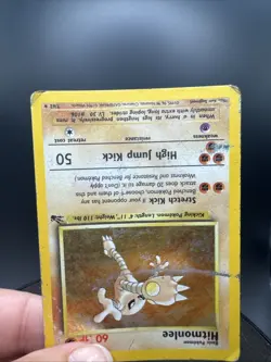 Hitmonlee Holo Fossil 7/62 Unlimited Holo Rare Wotc Pokemon Card Vintage - Image 8