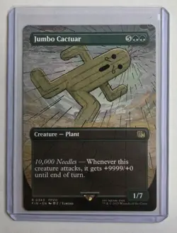 2025 MTG Final Fantasy Jumbo Cactuar R 0343 Borderless Non Foil - Image 1
