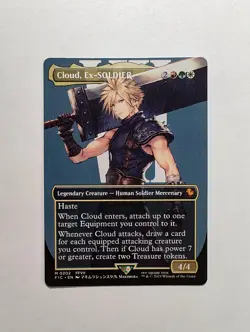 Cloud, Ex-SOLDIER - (Borderless) Regular - Mtg Commander: Final Fantasy VII 202 - Image 1