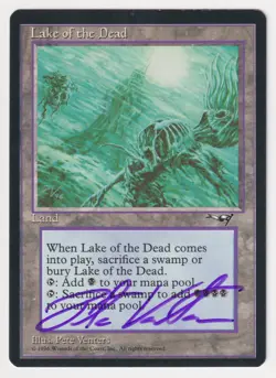 Purple Signed Lake of the Dead MP Alliances Artist Pete Venters 1996 MTG Magic! - Image 1