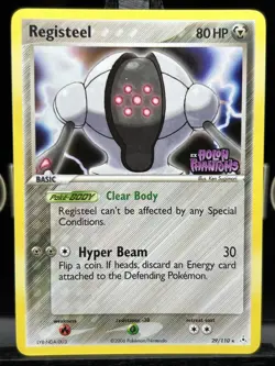 2006 Pokemon Card Registeel 29/110 EX Holon Phantoms Stamped  Holo Rare NM - Image 3