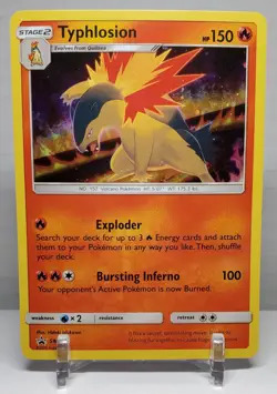 TYPHLOSION HOLO PROMO SM185 SUN & MOON POKEMON CARD NM - Image 1